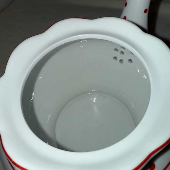 A Special Place Red Hat Society White Porcelain Tea Pot Hat Gloves Shoes Purse - Picture 4 of 7